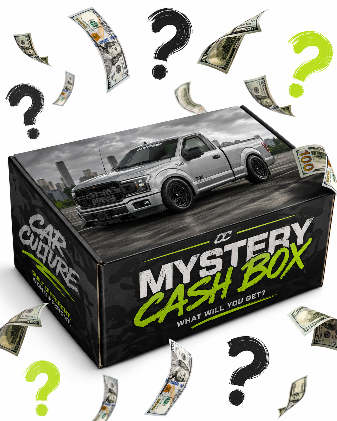 The Car Culture Mystery Cash Box product image with TCCG8 F-150 and mystery cash