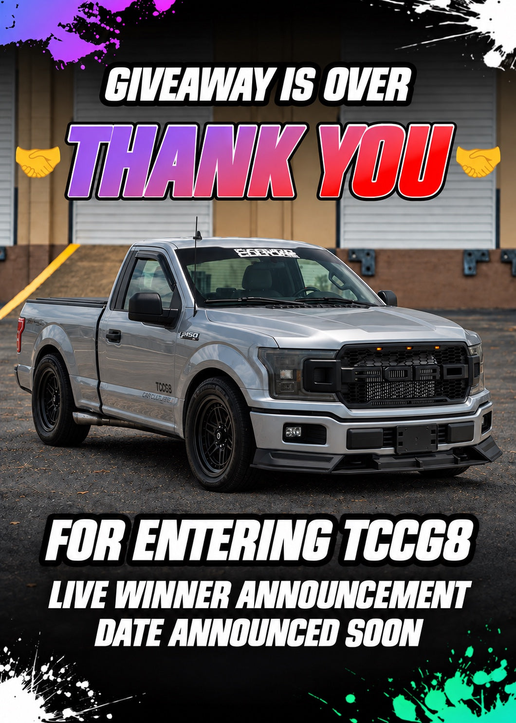 TCCG8 giveaway is over. Thank you for entering. Live winner announcement date announced soon.