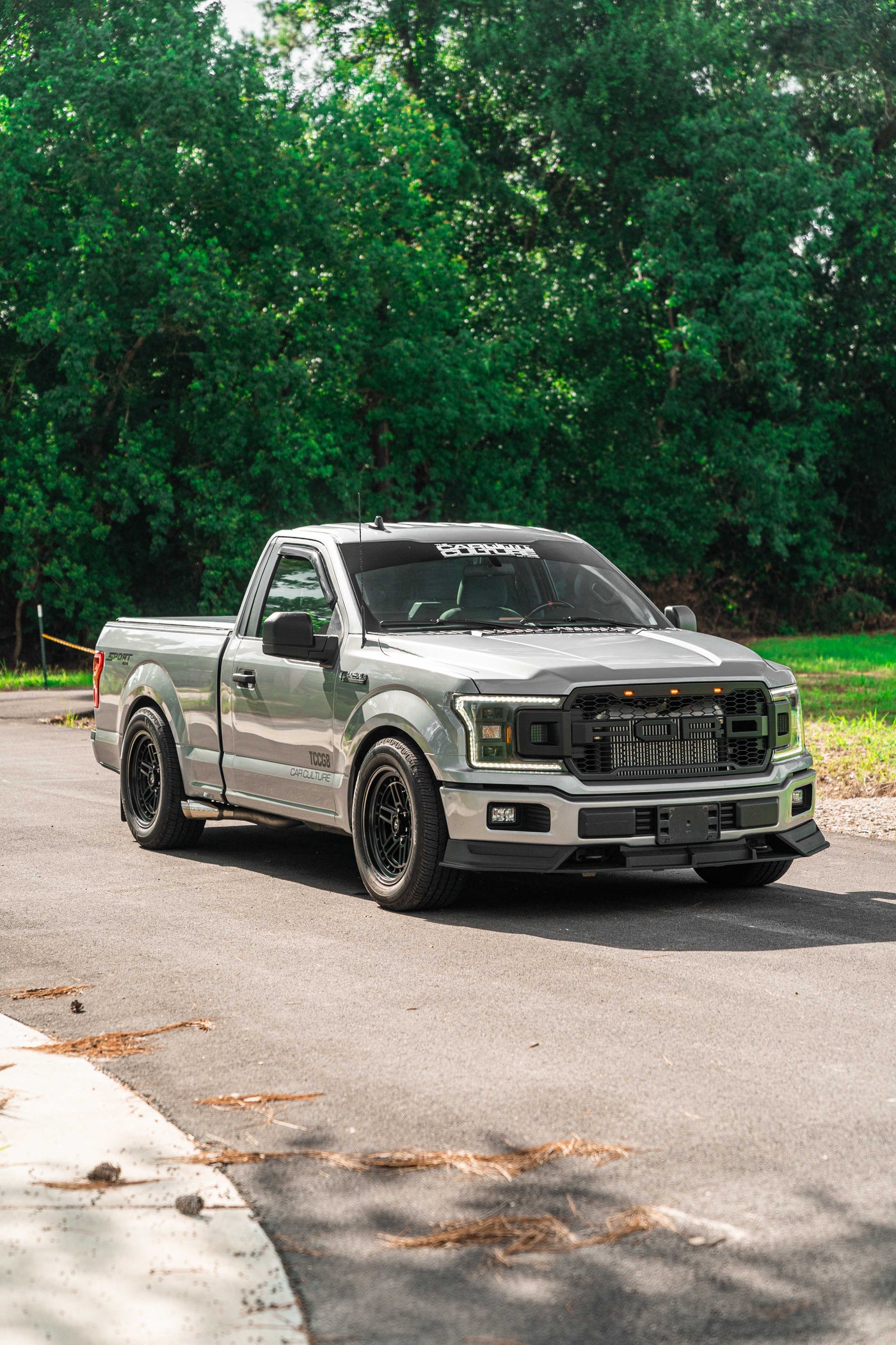 TCCG8 twin turbo Ford F-150 front three-quarter view